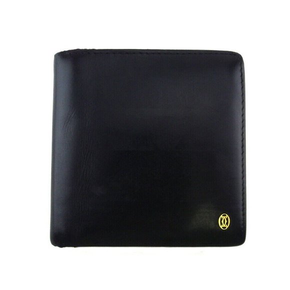 Cartier Bi -fold Wallet Pasha Leather Authentic USED T19802